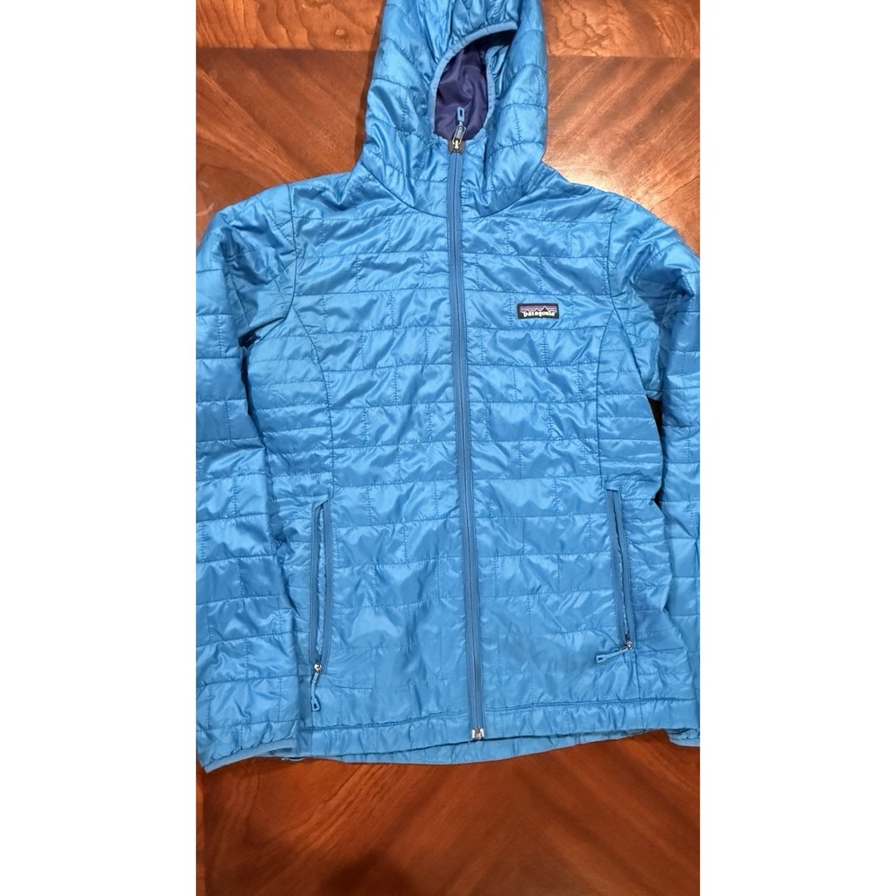 Patagonia Nano Puff Hoody Women's M Blue PrimaLoft Insulated Puffer Jacket